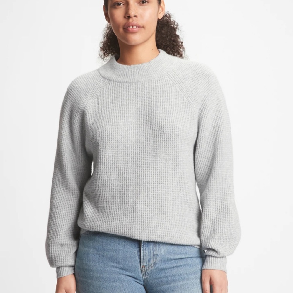 Waffle knit sweater
